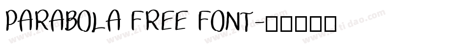 PARABOLA FREE FONT字体转换